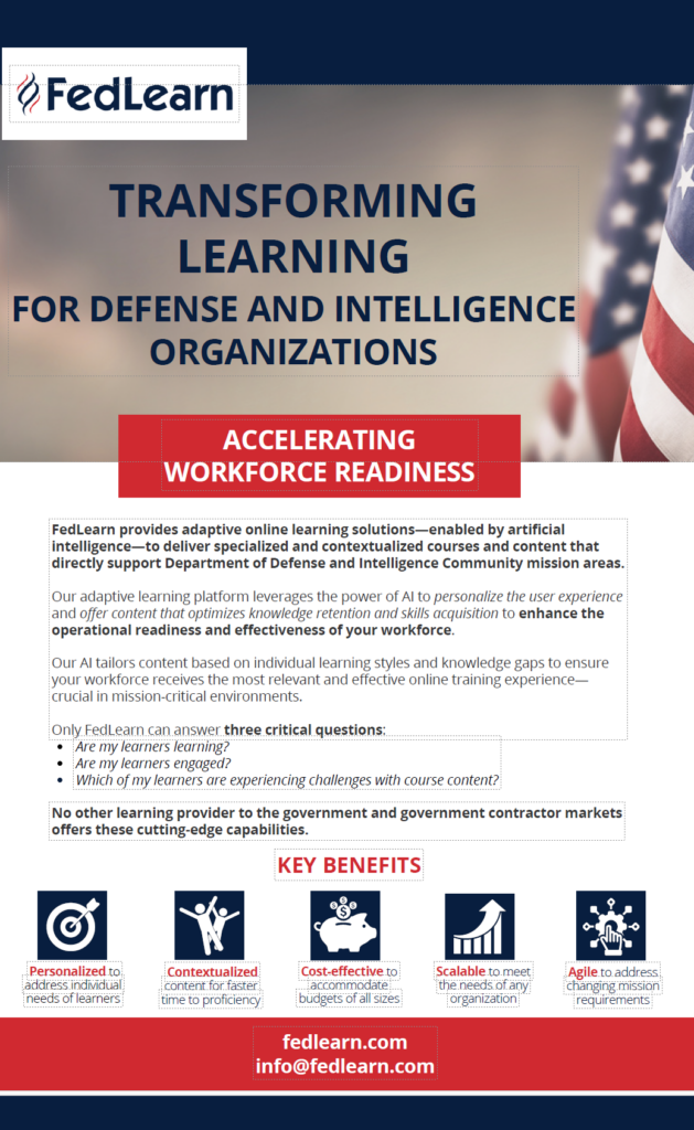 First page of 2024 FedLearn trifold brochure